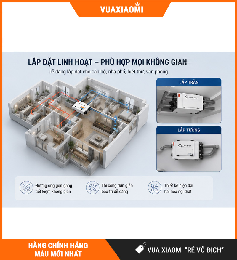 Máy Cấp Khí Tươi 2 Chiều JaamiJ ERV-380D Pro