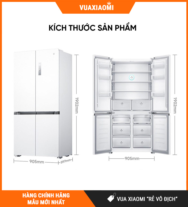Tủ Lạnh Xiaomi Mijia 518 lít Thiết Kế Âm Tường